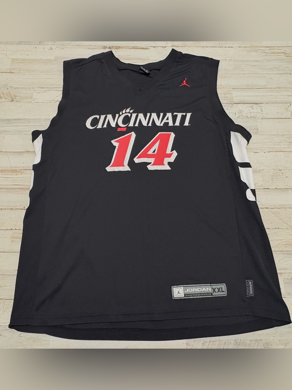 Authentic Jordan Cincinnati Bearcats Basketball Jersey #14 Black Size XXL Nike